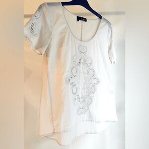 THE KOOPLES “Broderie Anglaise” Top in White - Small